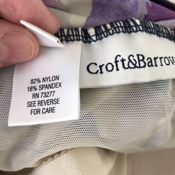 💜EXTRA TUMMY CONTROL ONE PIECE SWIMSUIT SIZE 14 BY CROFT& BARROW PRETTY PURPLES - Picture 6 of 6